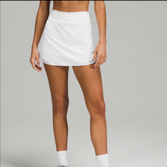 lululemon athletica Dresses & Skirts - Lululemon Hotty Hot High-Rise Skirt White